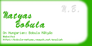 matyas bobula business card