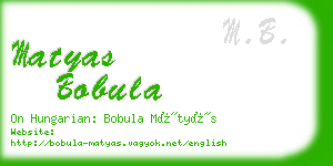 matyas bobula business card